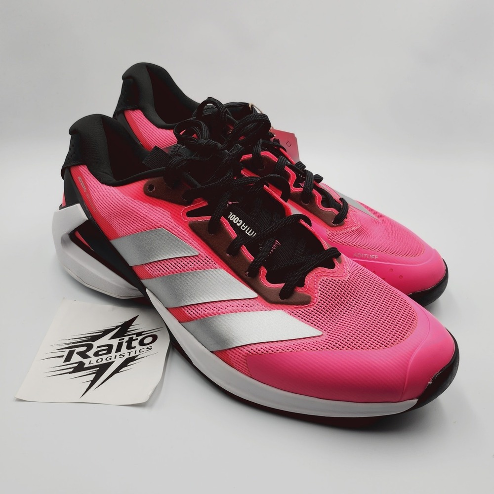 Mens Size 8 Adidas Tennis Shoes Adizero Ubersonic 5 Pink Silver Metallic JQ2901